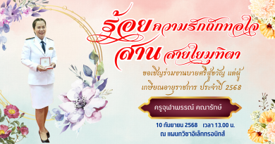 กิจกรรม ร้อยความรักถักทอใจ  สานสายใยมุฑิตา